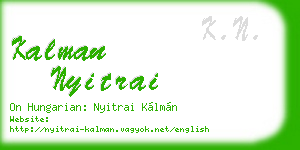 kalman nyitrai business card